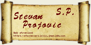 Stevan Projović vizit kartica